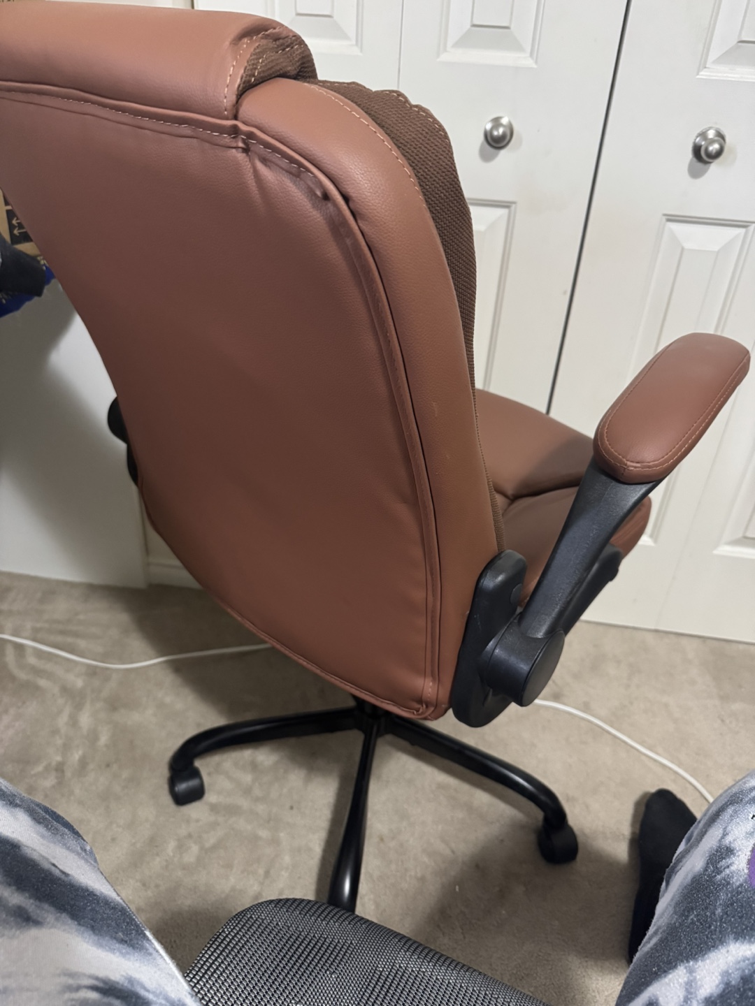 Brown Leather Office Chair - photo 5