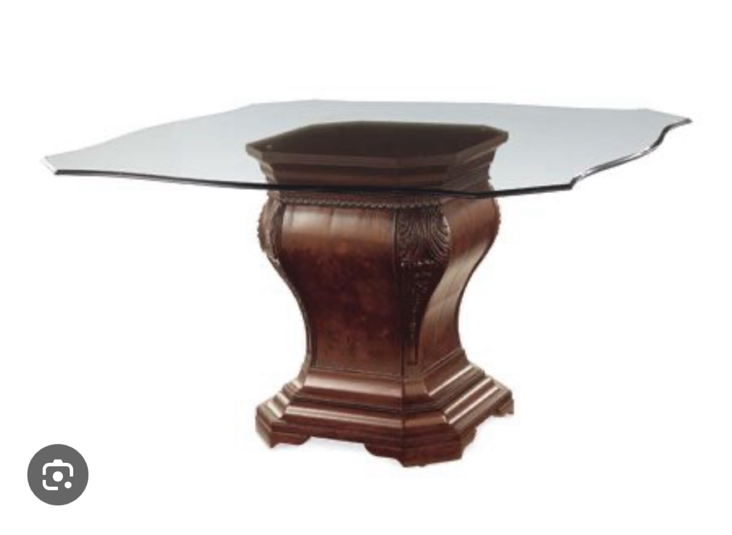 BOMBAY CO. Elegant Glass-Top Dining Table