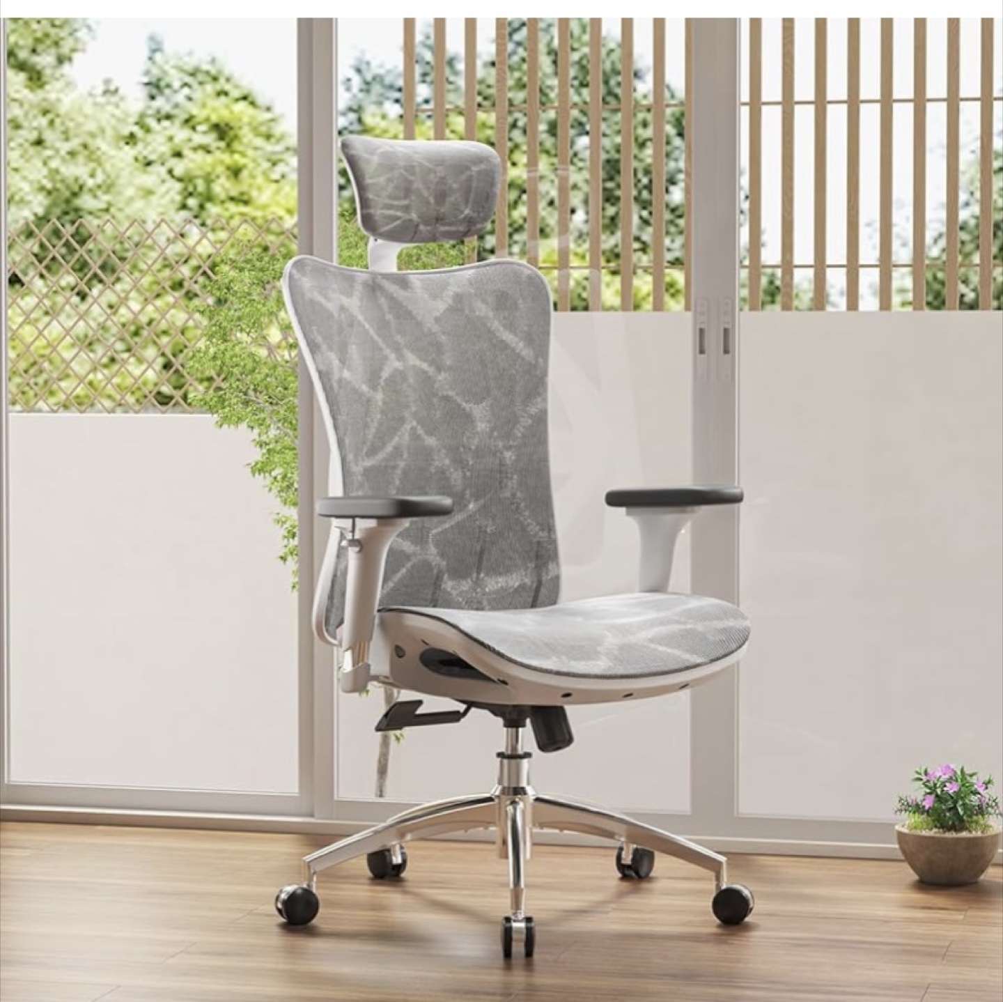 SIHOO Ergonomic Office Chair - White Mesh