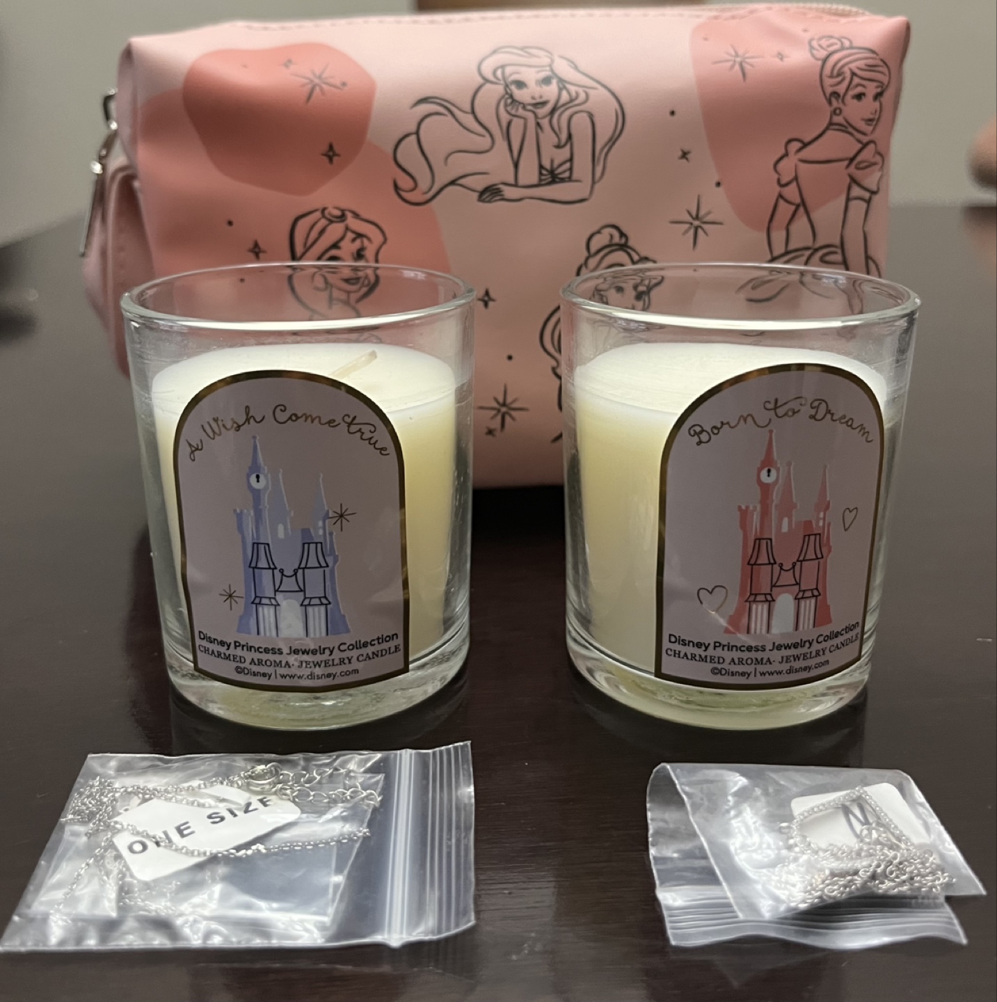 Disney Princess Charmed Aroma Candles & Jewelry Set