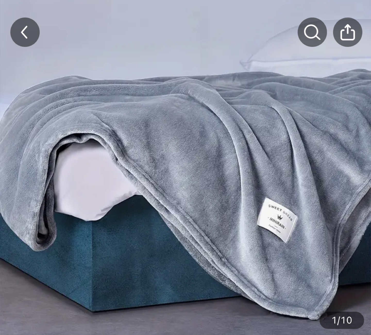 Electric Heated Throw Blanket - Grayish - photo 4