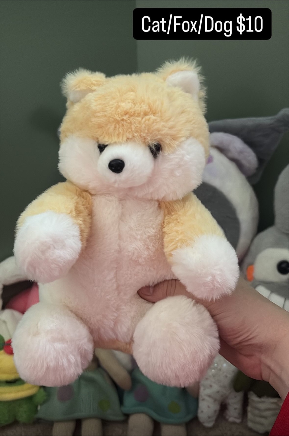 Adorable Plush Cat/Fox/Dog Toy
