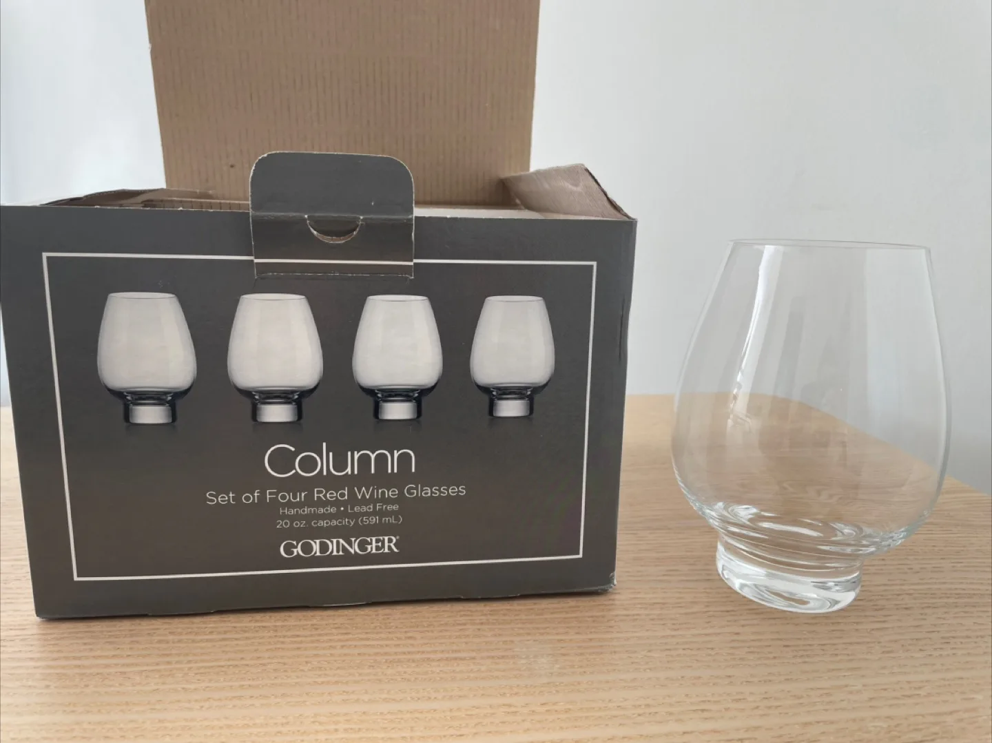 Godinger Column Red Wine Glasses - Set of Four thumbnail