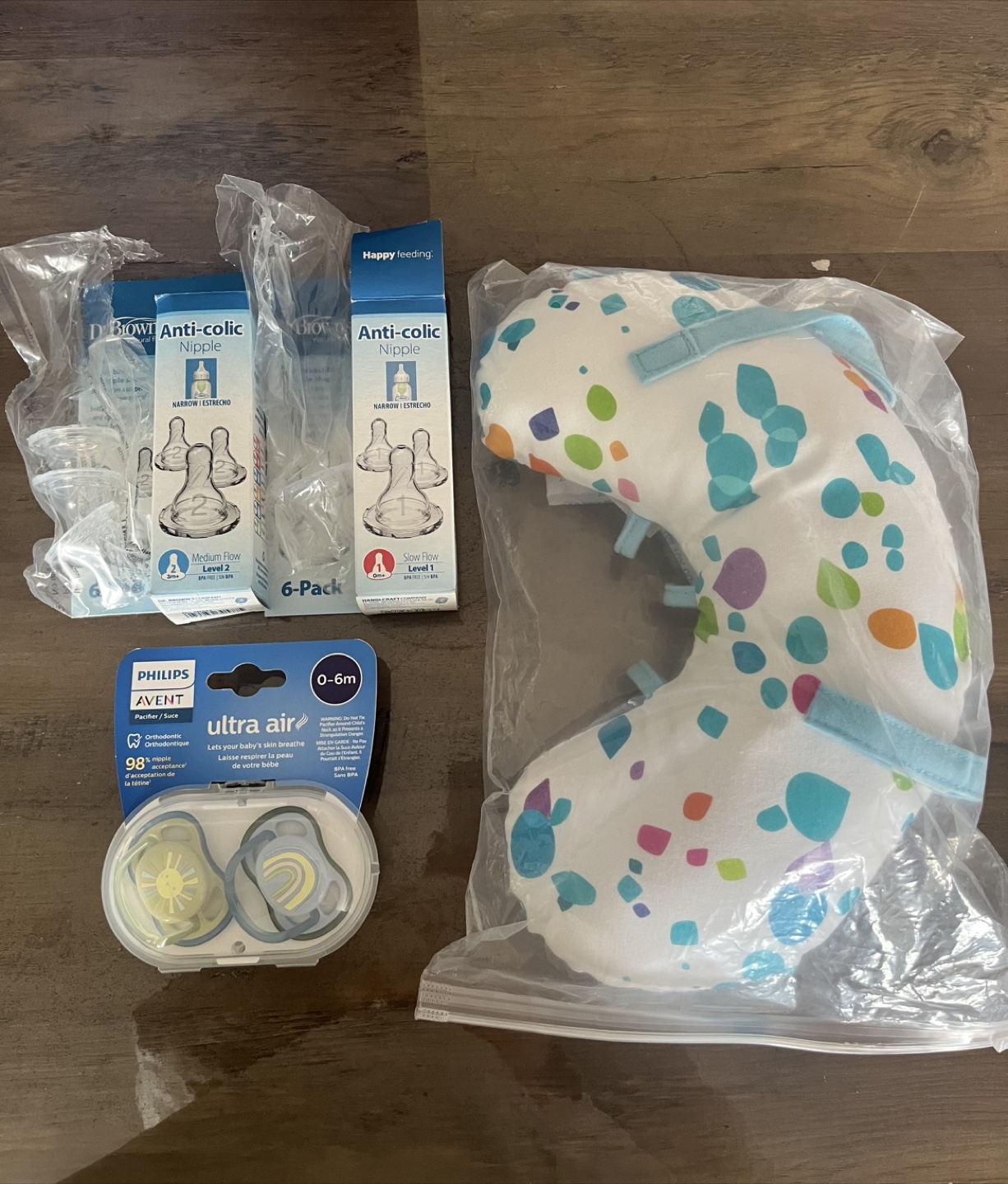 philips avent Pacifier, Dr browns nipple,baby tummy time pillow