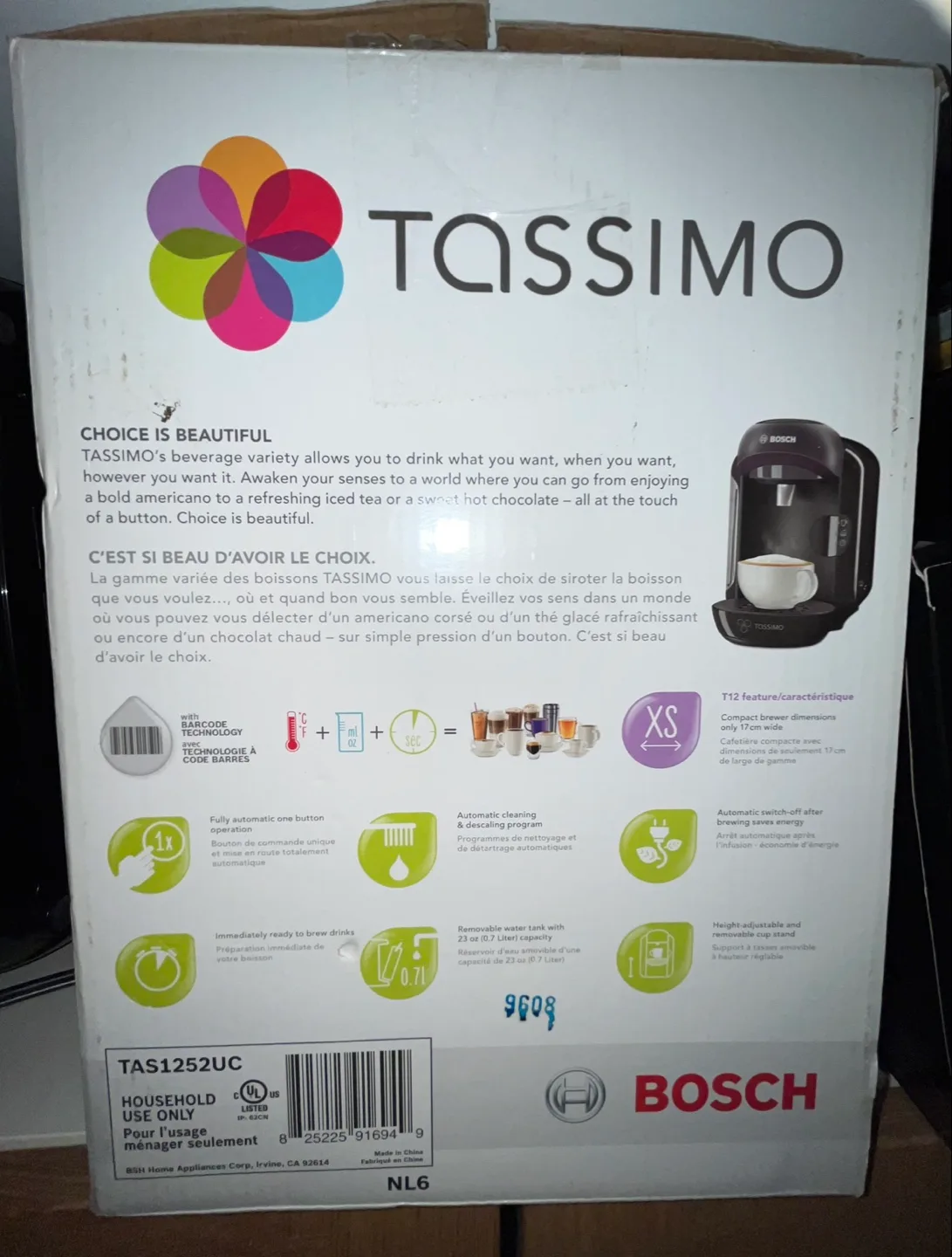 Bosch Tassimo TAS1252UC Single Serve Coffee Machine image indicator(2)