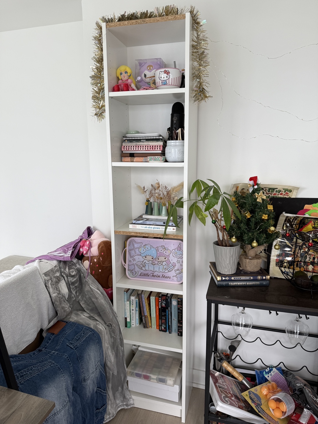 Tall White Bookshelf - Excellent Condition
