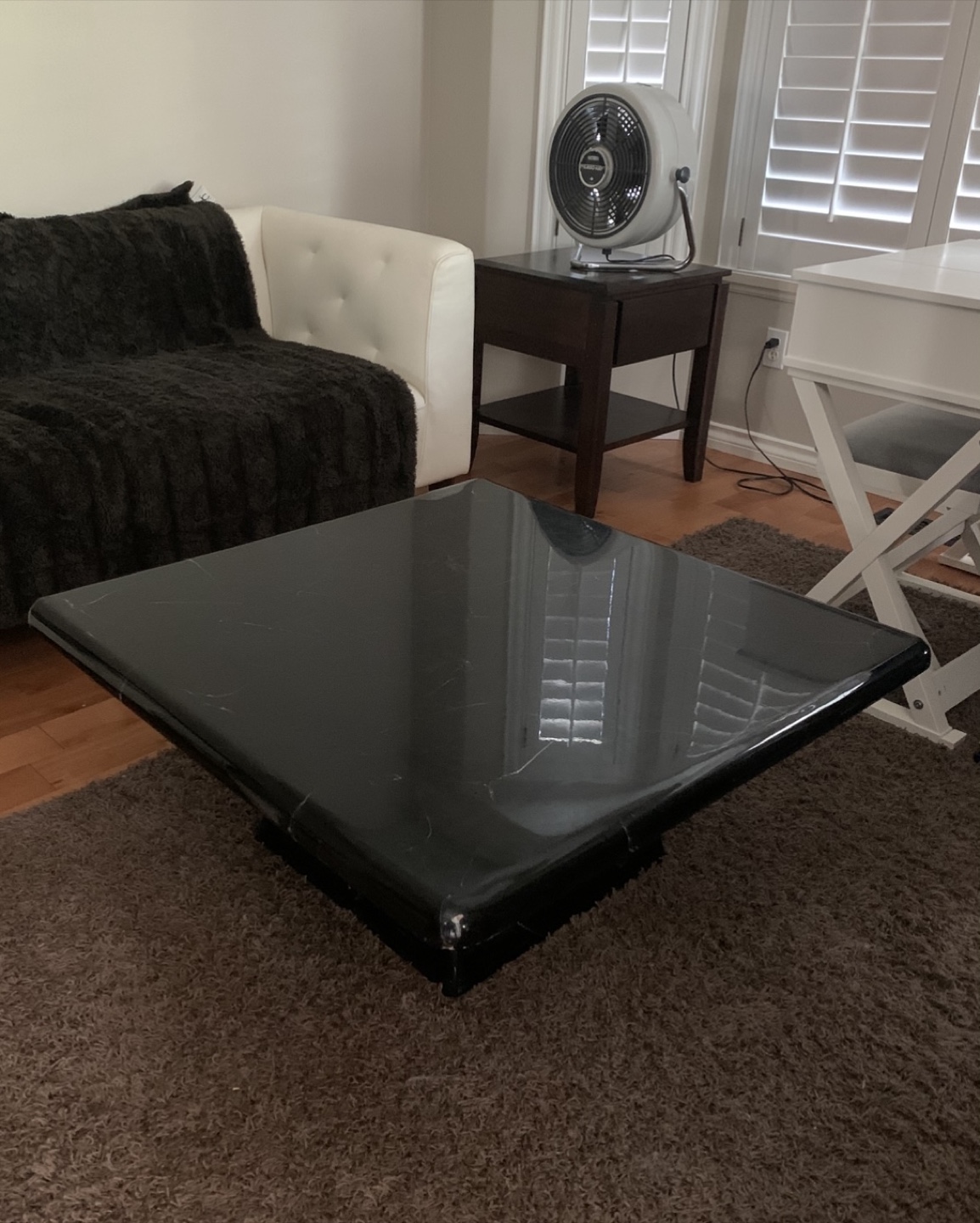 Black Marble Coffee Table - photo 2