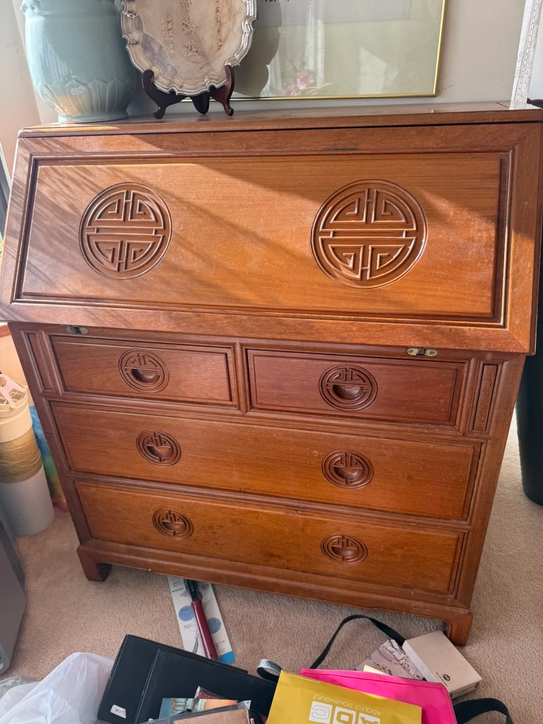 Vintage Wooden Secretary Desk thumbnail