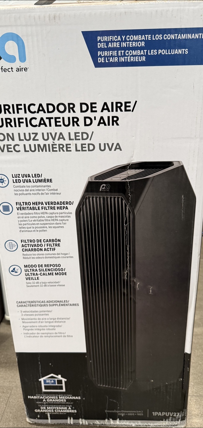 Perfect Aire HEPA Air Purifier with UV LED Light - photo 2
