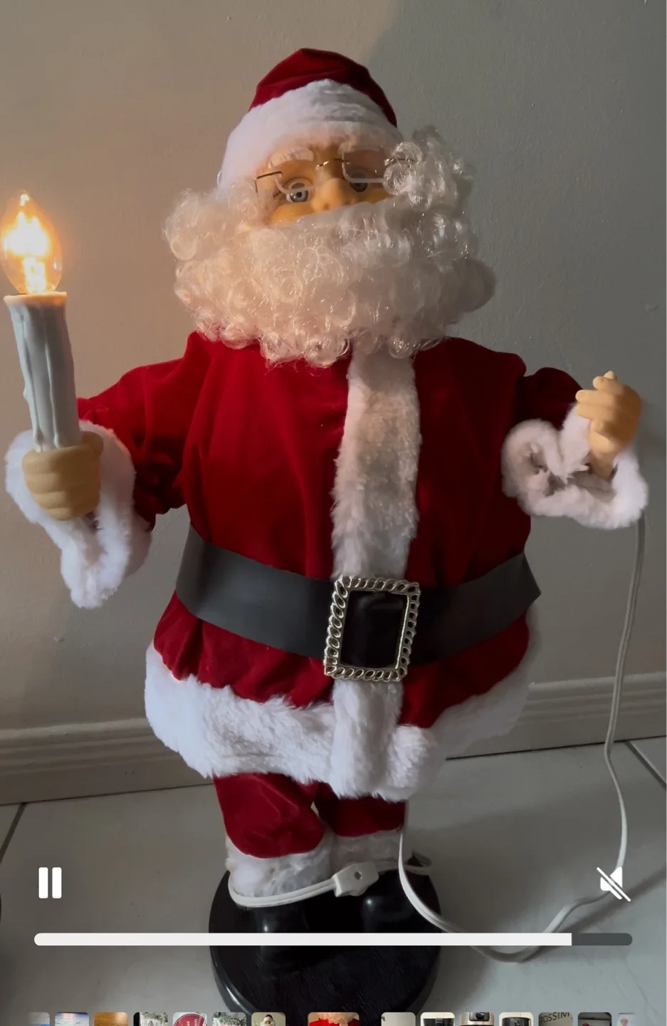 Animated Santa Claus Christmas Decoration image indicator(2)