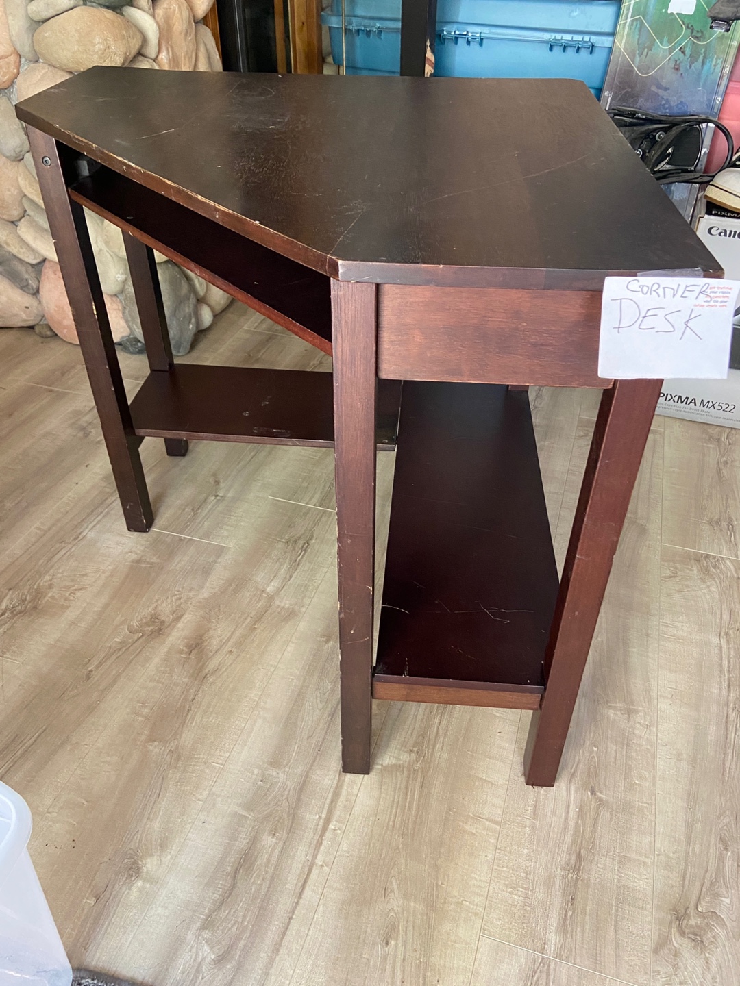 Corner Desk - Dark Brown - photo 2
