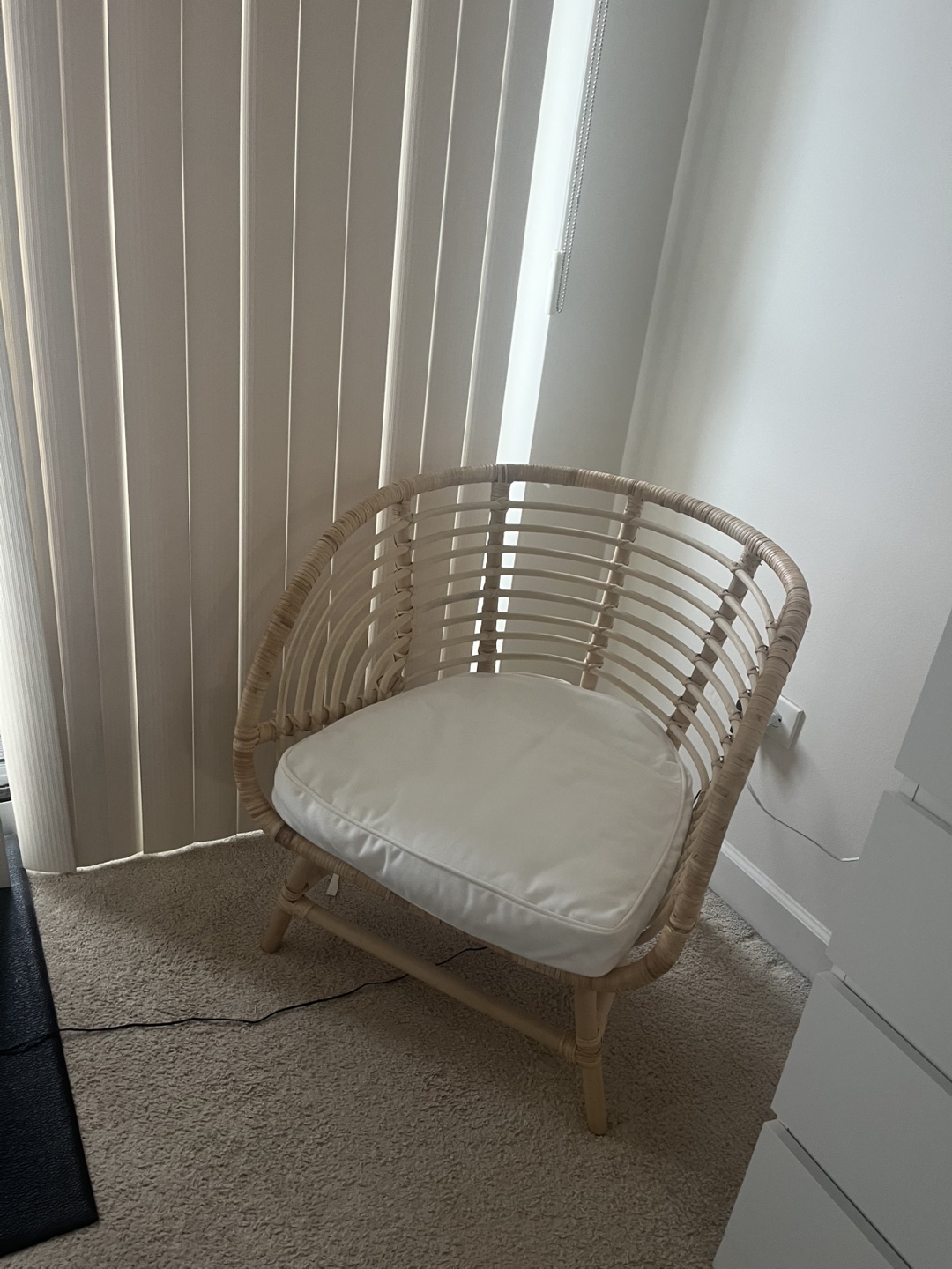 Rattan Accent Chair with Cushion