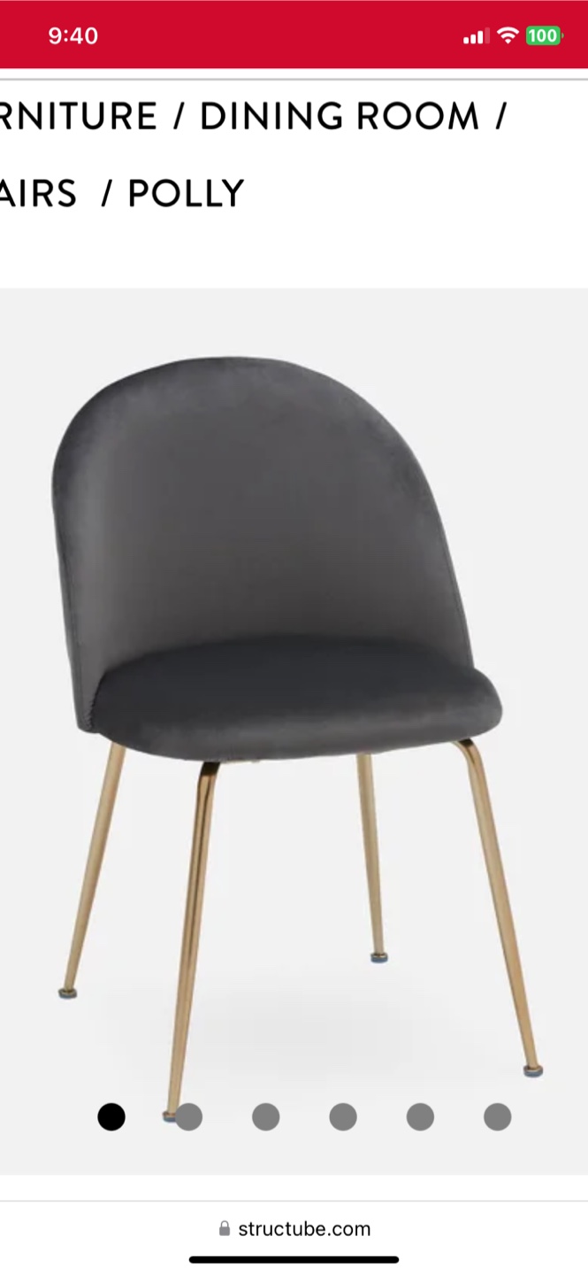 Structube Polly Velvet Dining Chair - photo 2