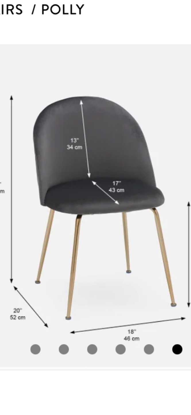 Structube Polly Velvet Dining Chair - photo 3