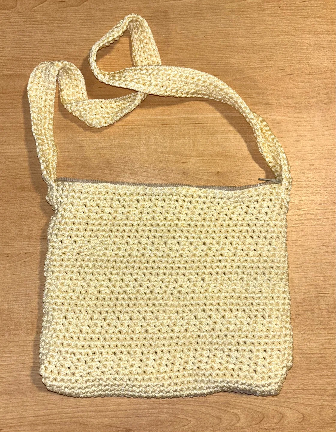 Handmade Yellow Crochet Bag thumbnail