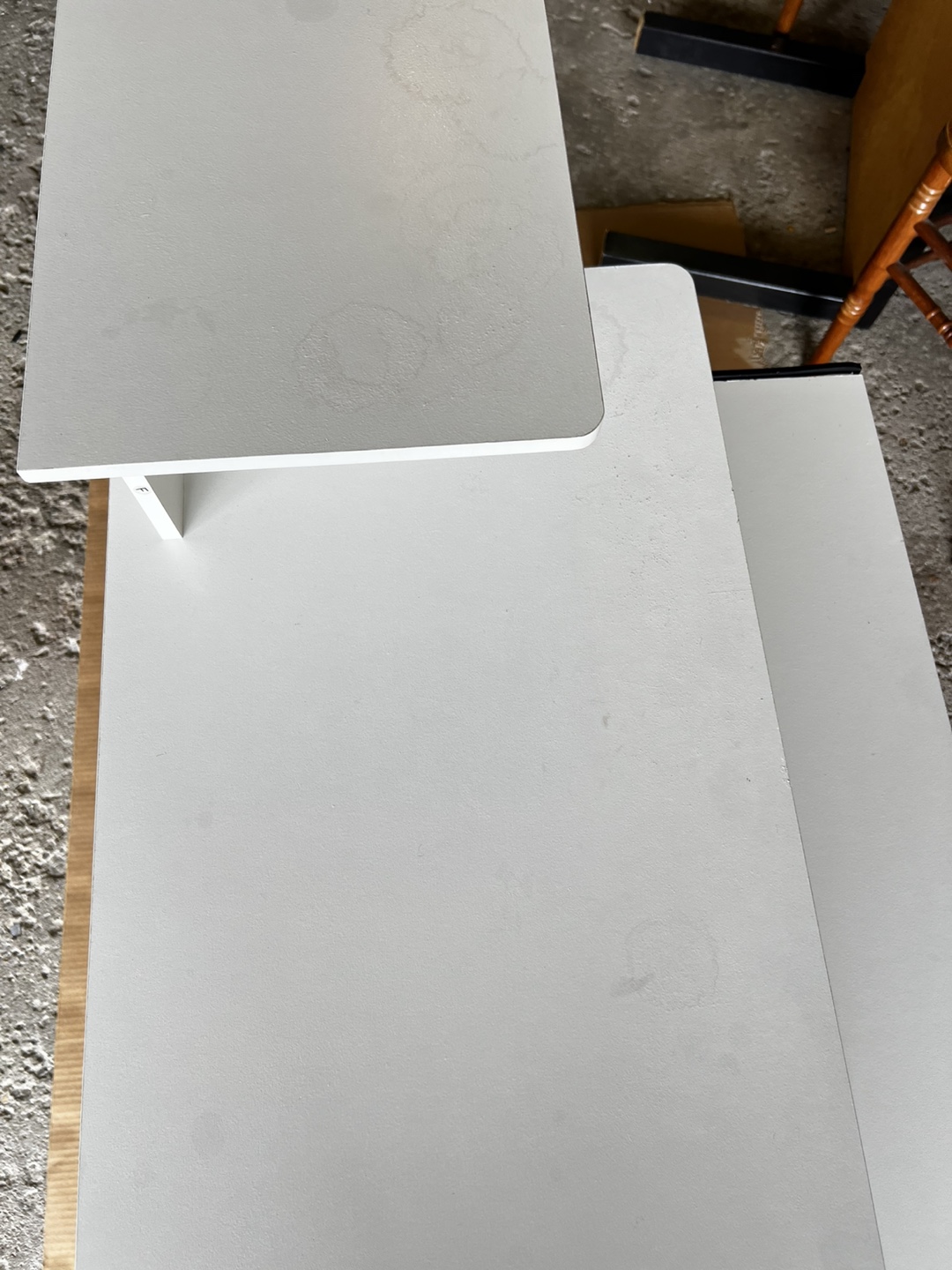 White Computer Desk with Keyboard Tray and Shelf - photo 4