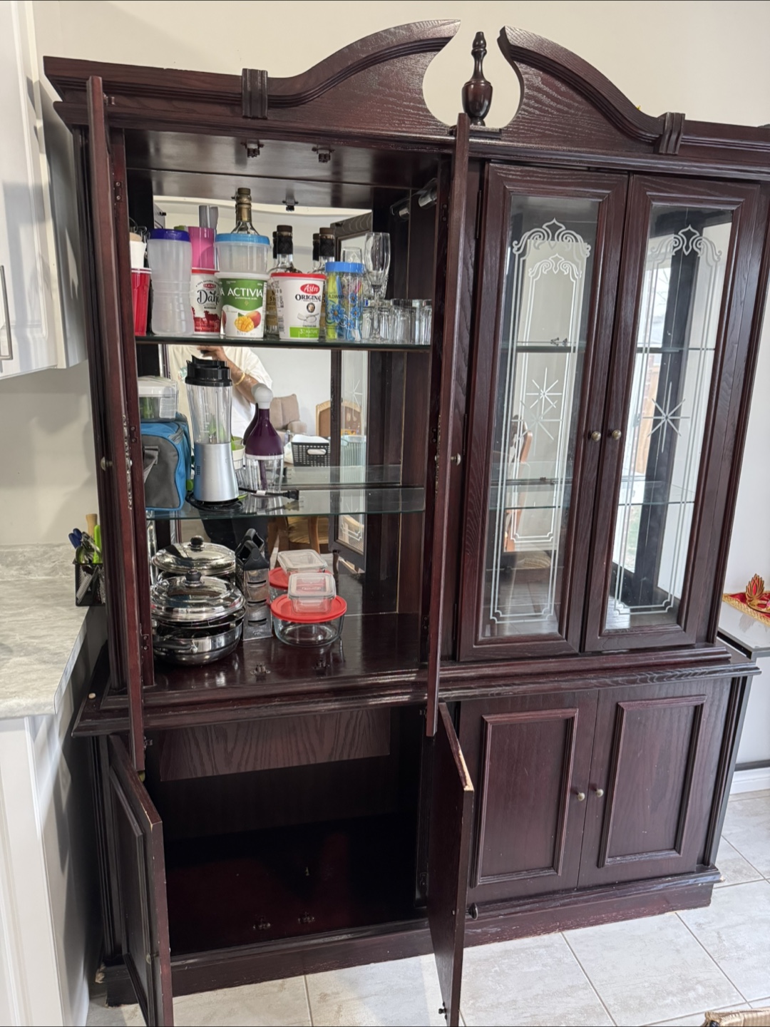 Dark Wood China Cabinet - photo 3