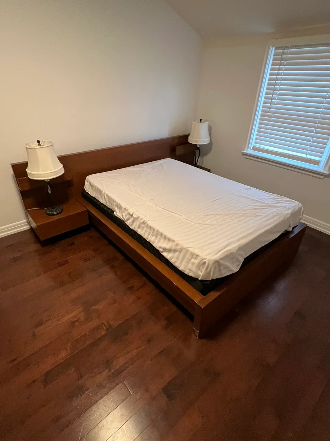 Wooden Bed Frame and Double Sized Mattress & Boxspring (EUC) image indicator(4)