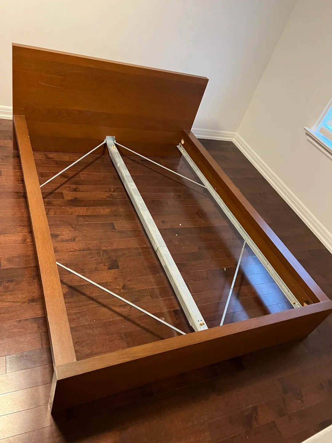 Wooden Bed Frame and Double Sized Mattress & Boxspring (EUC) image indicator(5)