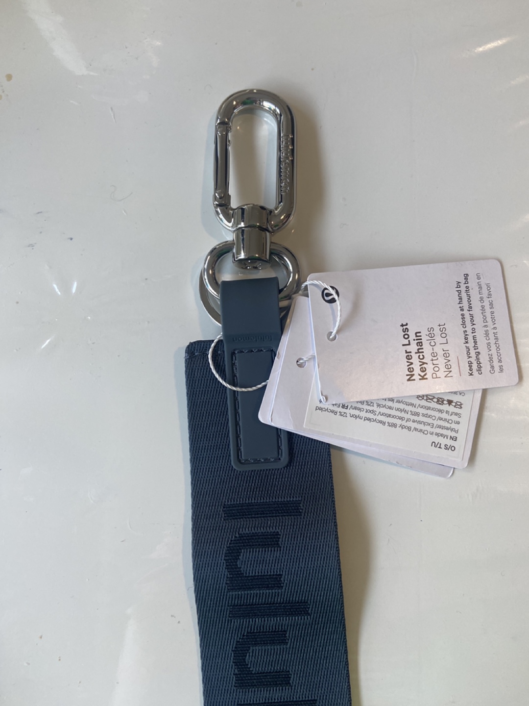 Lululemon Never Lost Keychain