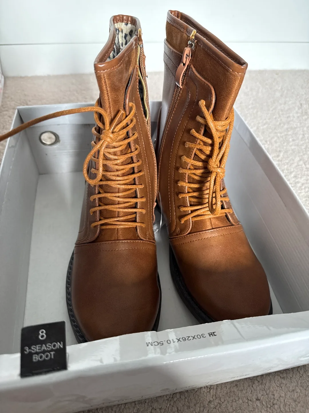 Brown Lace-Up Boots - Size 8 image indicator(2)