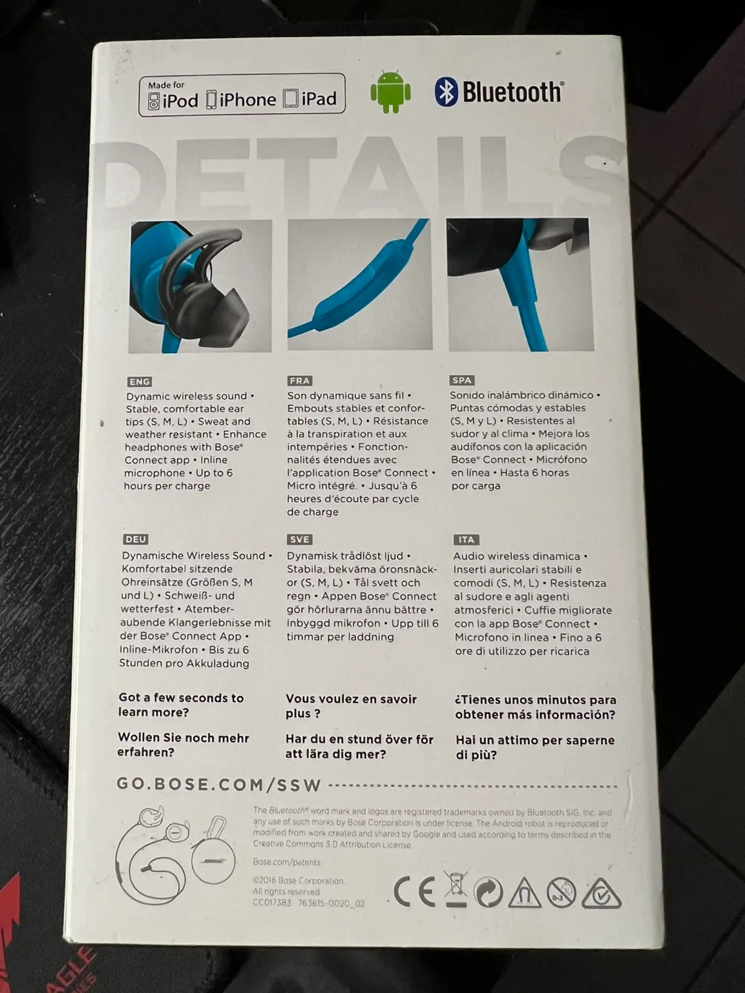 Bose SoundSport Wireless Headphones (LNIB) image indicator(2)