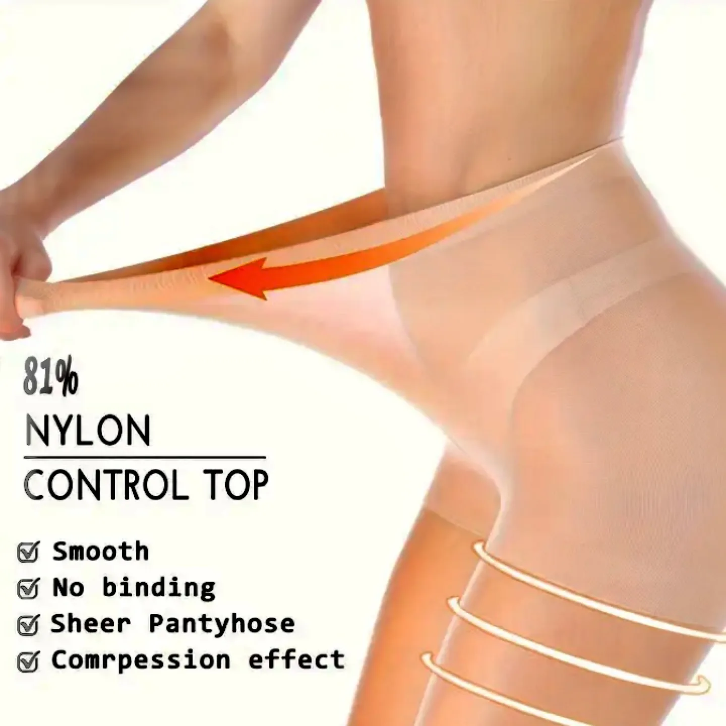 4-Pack Brown Sheer Tights with Control Top image indicator(3)