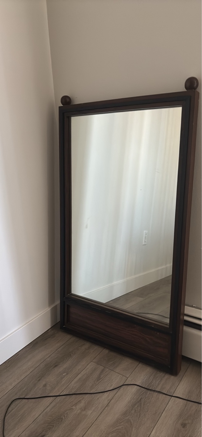 Vintage Wooden Framed Mirror