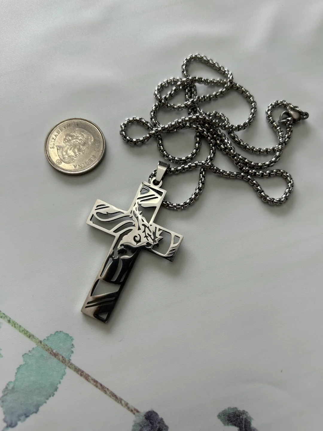 Men's Stainless Steel Cross Necklace