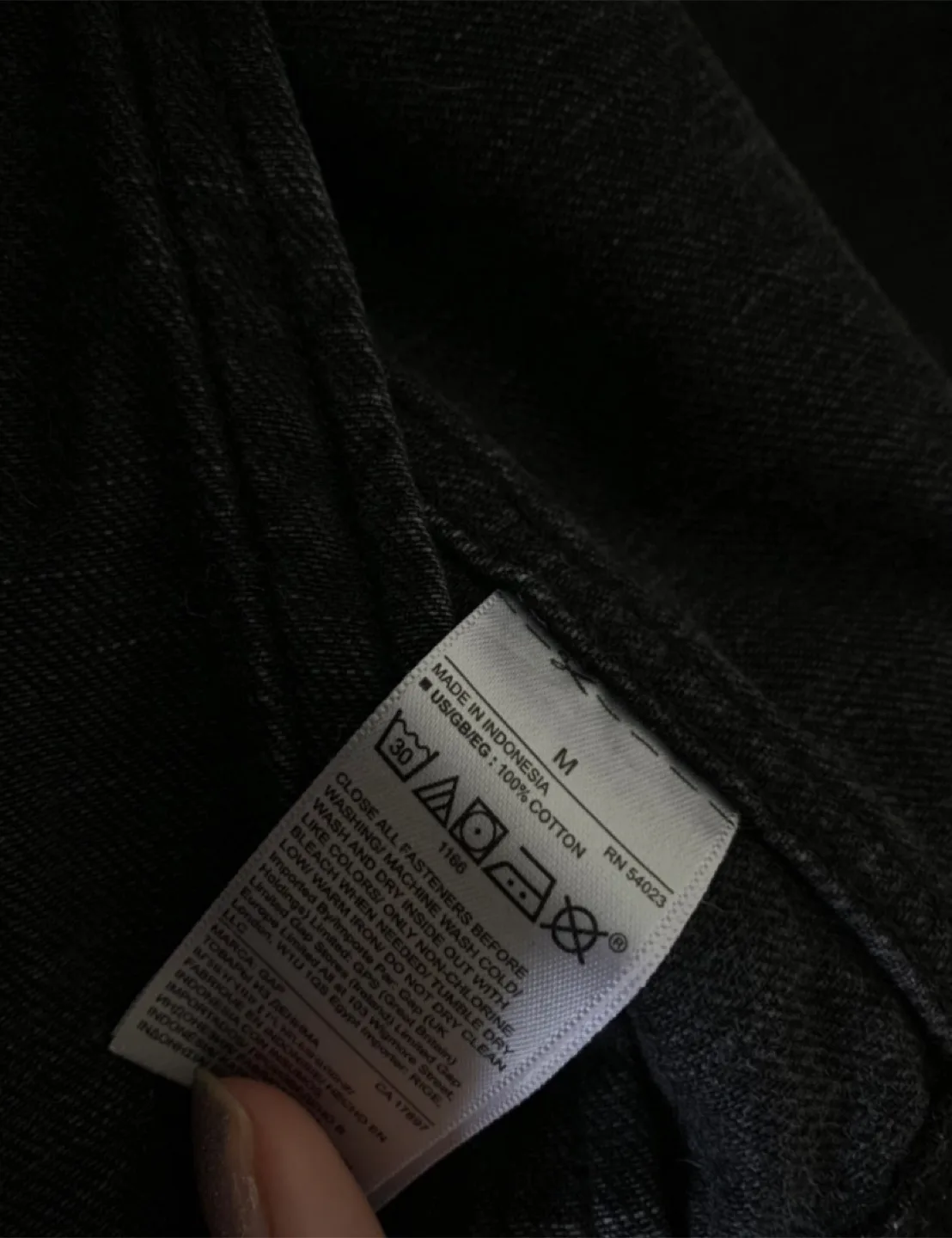 Black 100% Cotton Denim Jean Jacket image indicator(4)