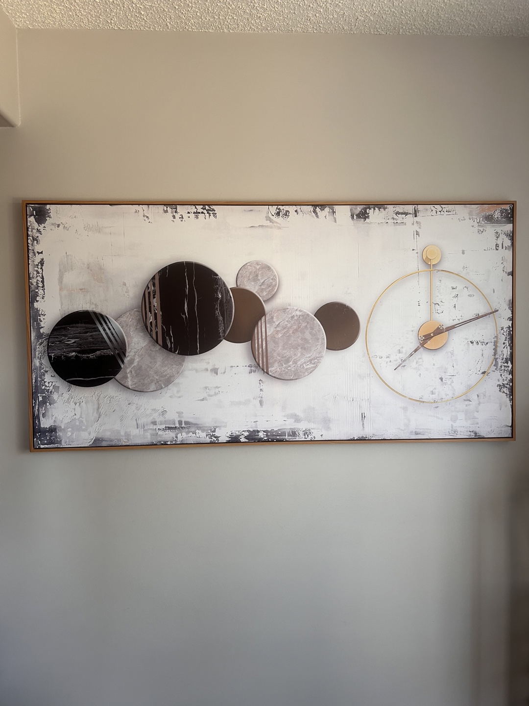 Large Abstract Wall Canvas Art w/ wooden frame