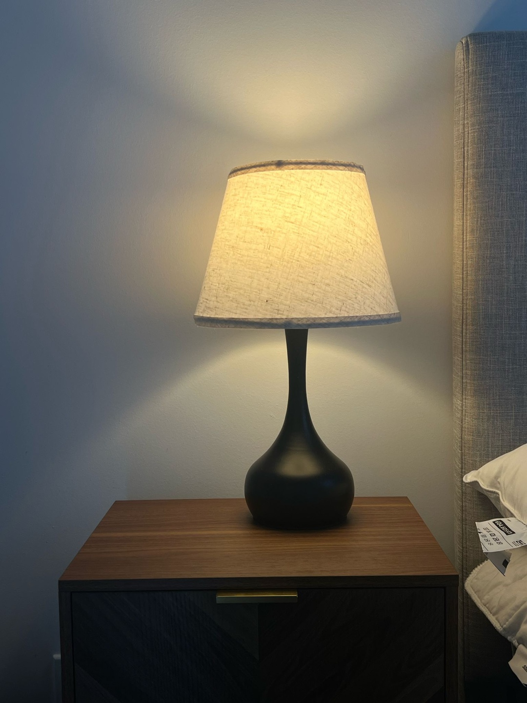 2 Mid-Century Modern Nightstand with Lamp