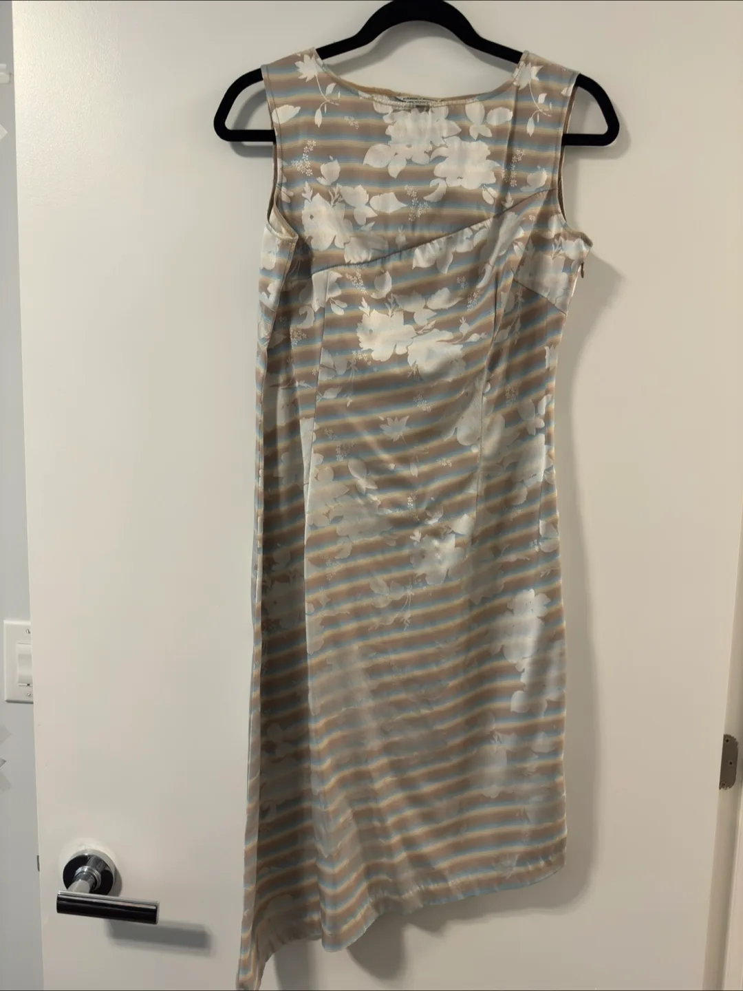 Vintage Carol & John's floral striped dress thumbnail