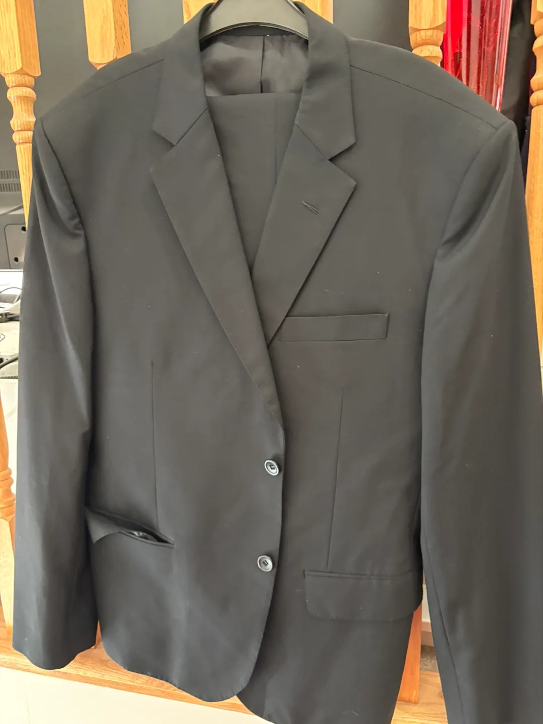 Men's Black Suit - Size 42R thumbnail