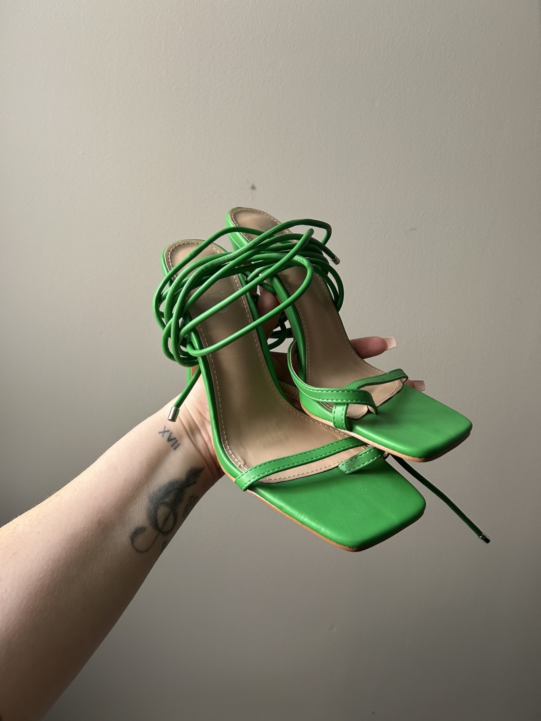 Green Wrap-Around Heels - photo 2