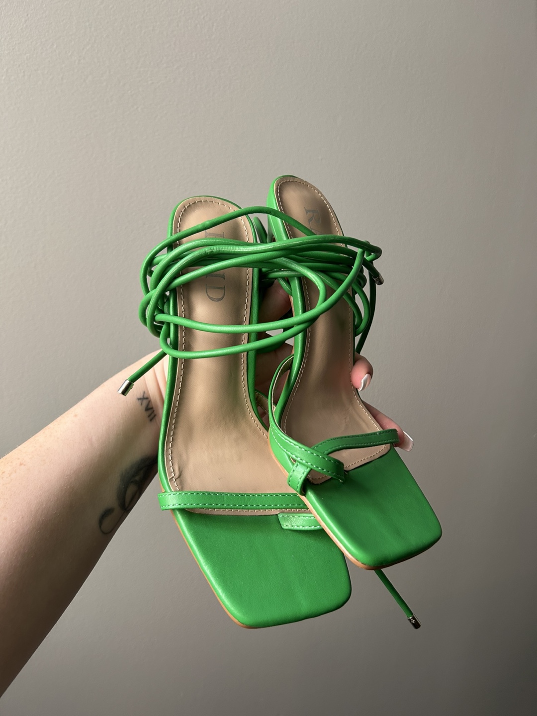 Green Wrap-Around Heels