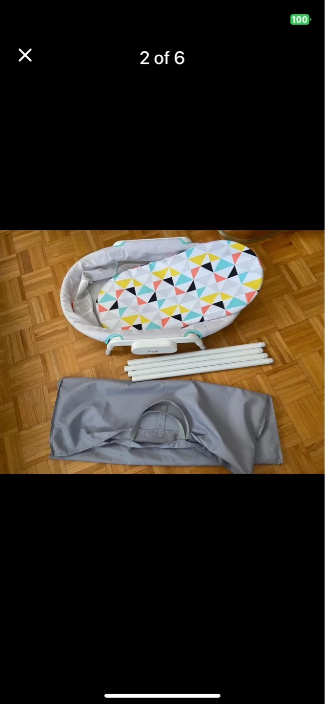 Portable Bassinet - Geometric Print image indicator(2)