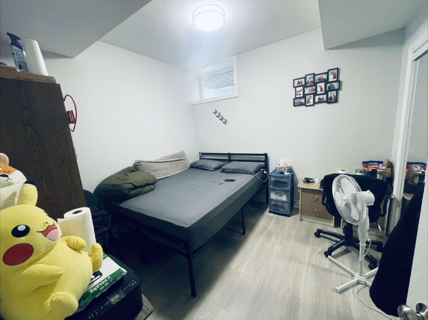 Queen Bed Frame with 10 inch mattress andprotector - photo 2