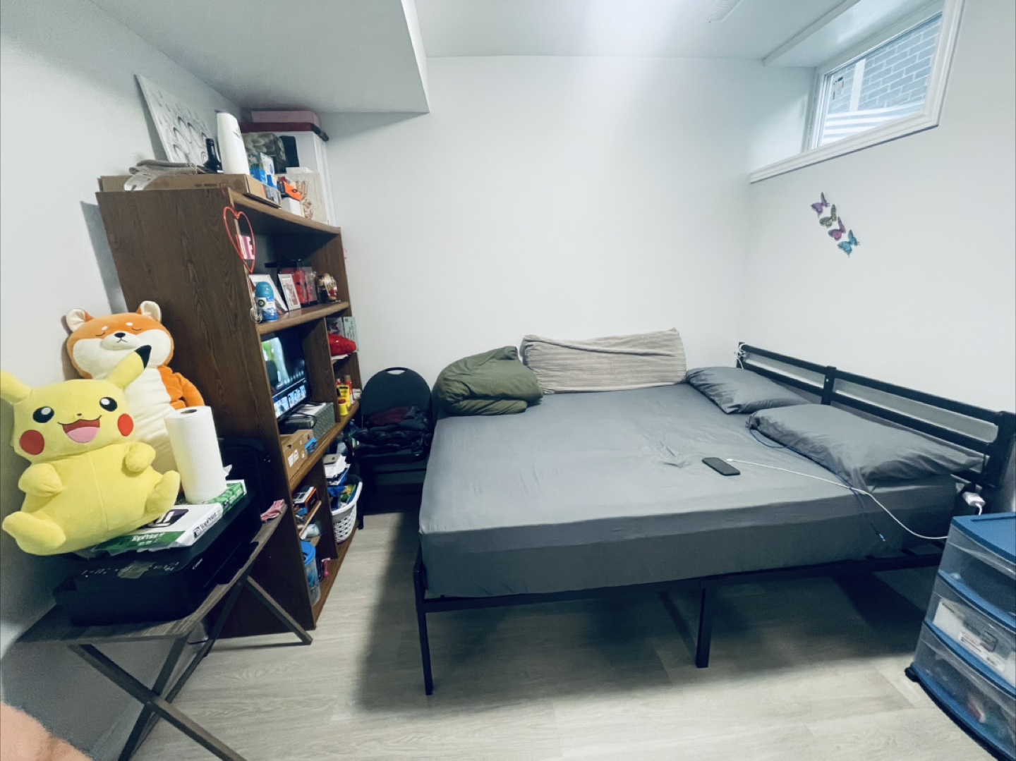 Queen Bed Frame with 10 inch mattress andprotector - photo 3