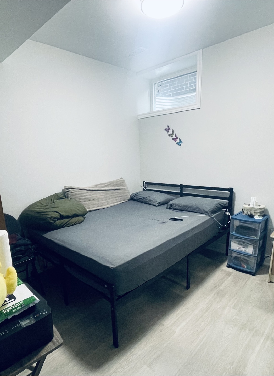 Queen Bed Frame with 10 inch mattress andprotector