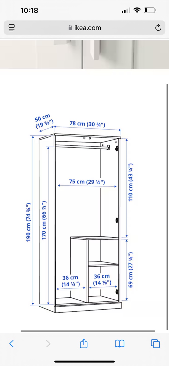 IKEA White Wardrobe Armoire - photo 5