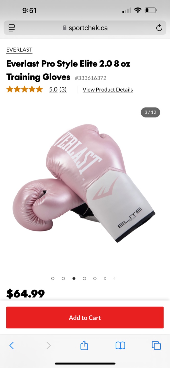 Everlast Pro Style Elite 2.0 8 oz Training Gloves - Pink - photo 2