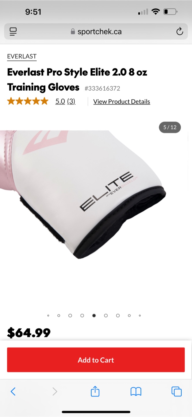 Everlast Pro Style Elite 2.0 8 oz Training Gloves - Pink - photo 3