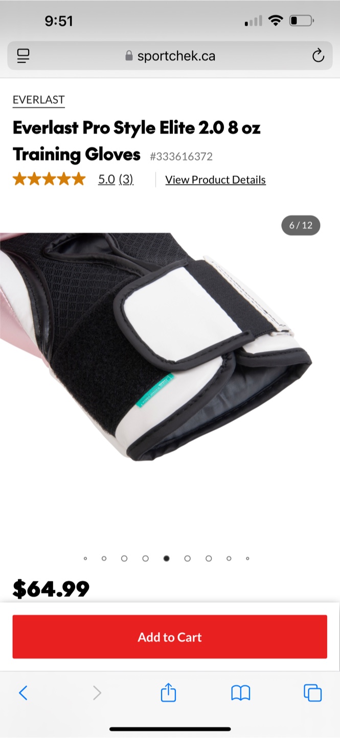 Everlast Pro Style Elite 2.0 8 oz Training Gloves - Pink - photo 4