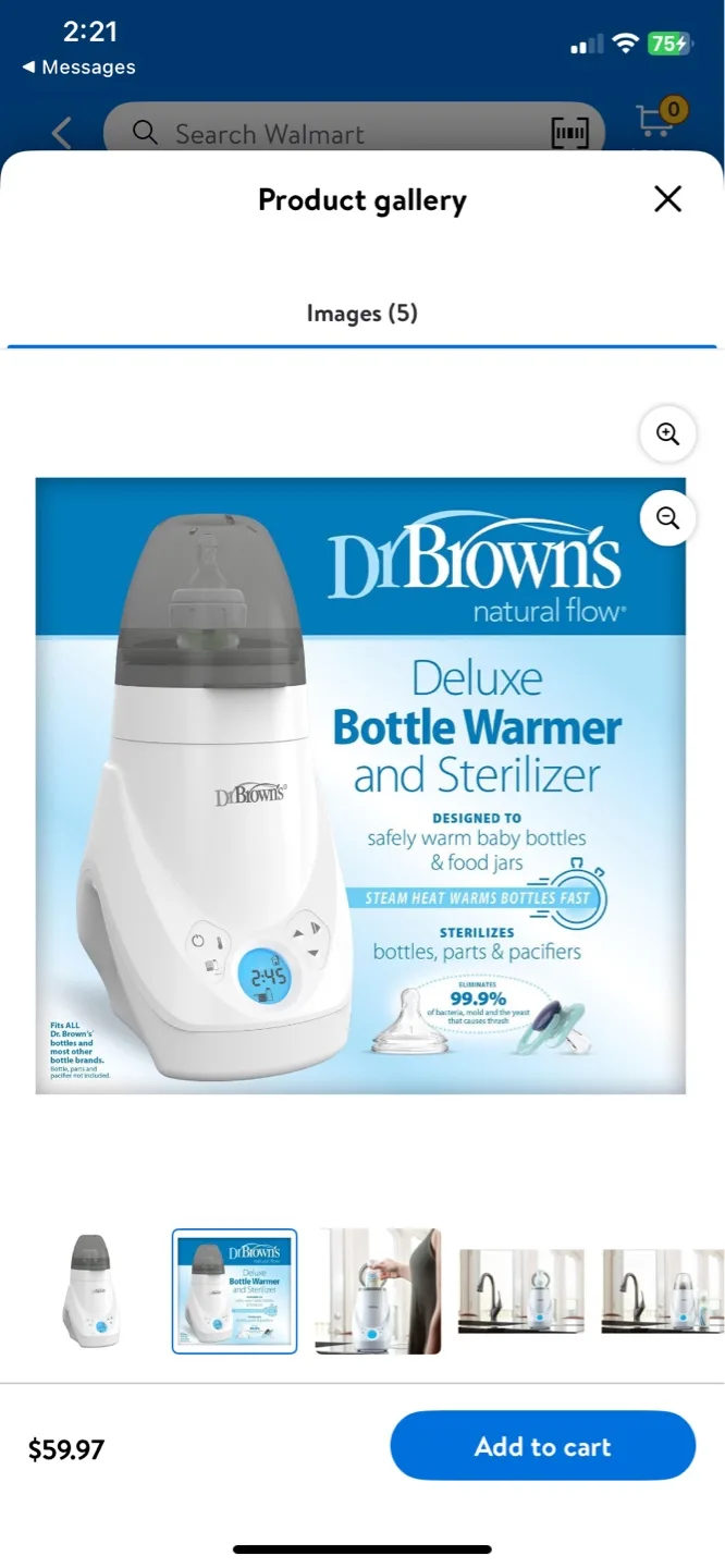 Dr Brown's Deluxe Bottle Warmer & Sterilizer image indicator(3)