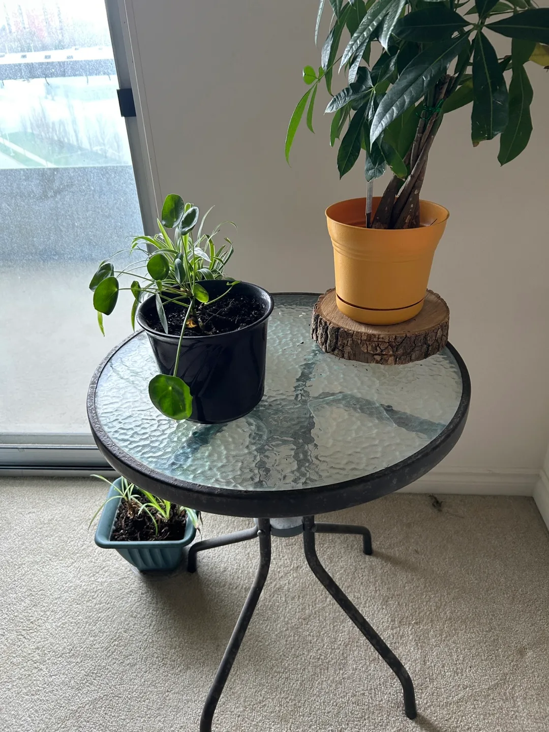 Small Round Glass Top Side Table thumbnail