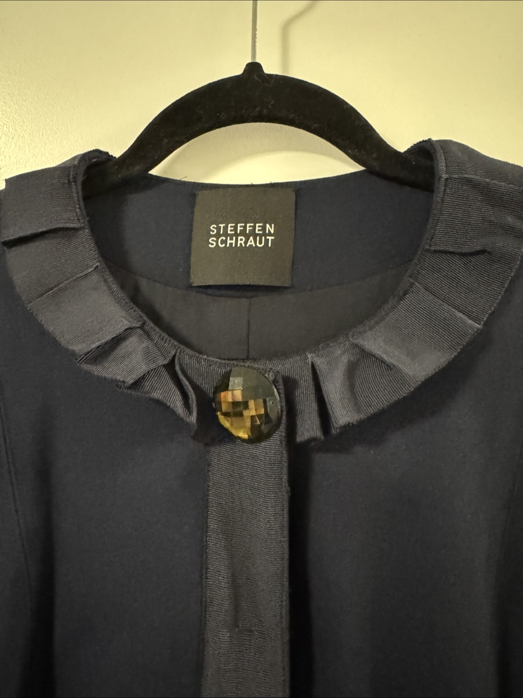 Steffen Schraut Navy Blue Jacket with Fringe Detail - photo 2