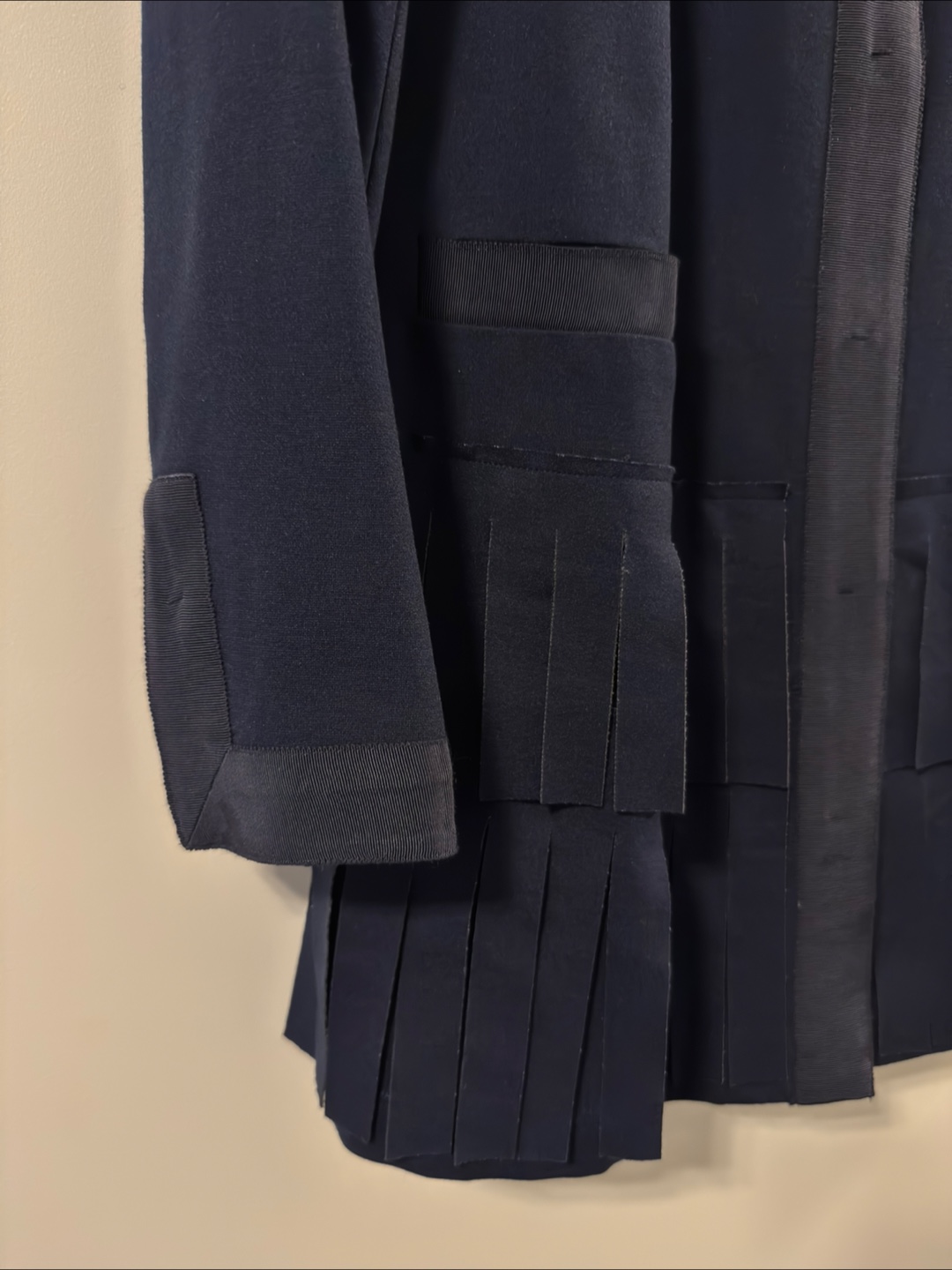 Steffen Schraut Navy Blue Jacket with Fringe Detail - photo 3