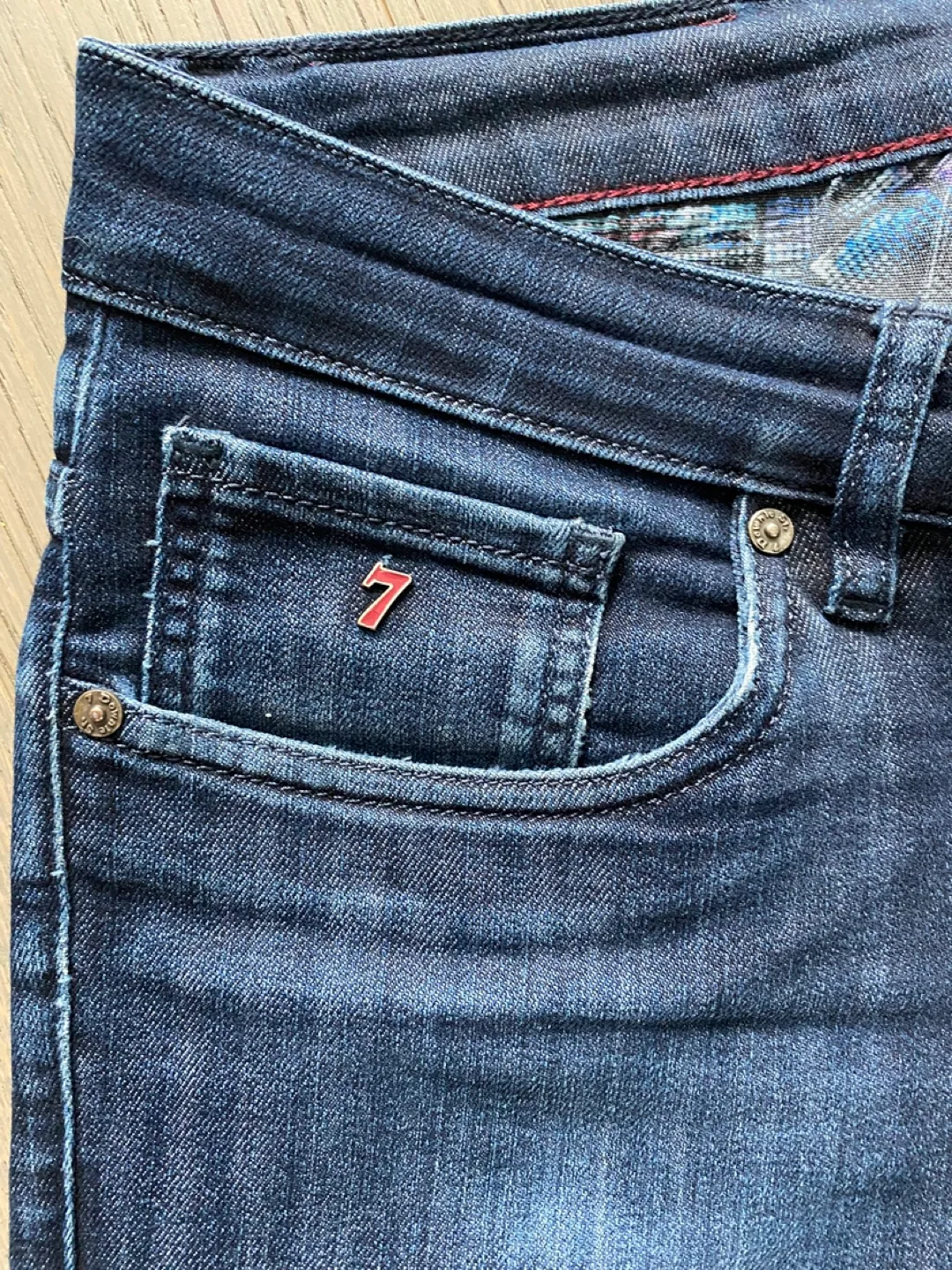 7 For All Mankind Dark Wash Jeans image indicator(2)