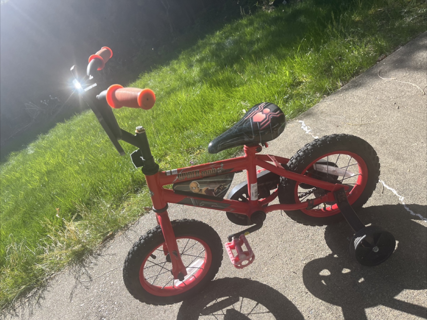Spider-Man 12" Kids Bike with Training Wheels